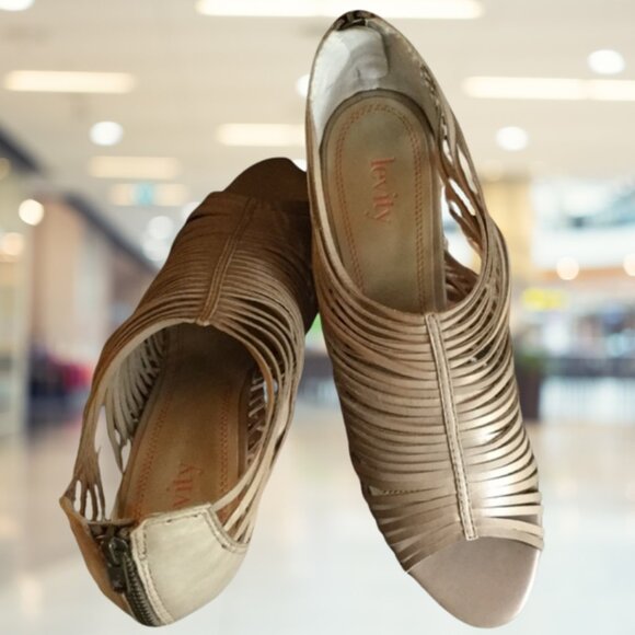 New Peep Toe Sandals Sz 10 - Picture 3 of 5